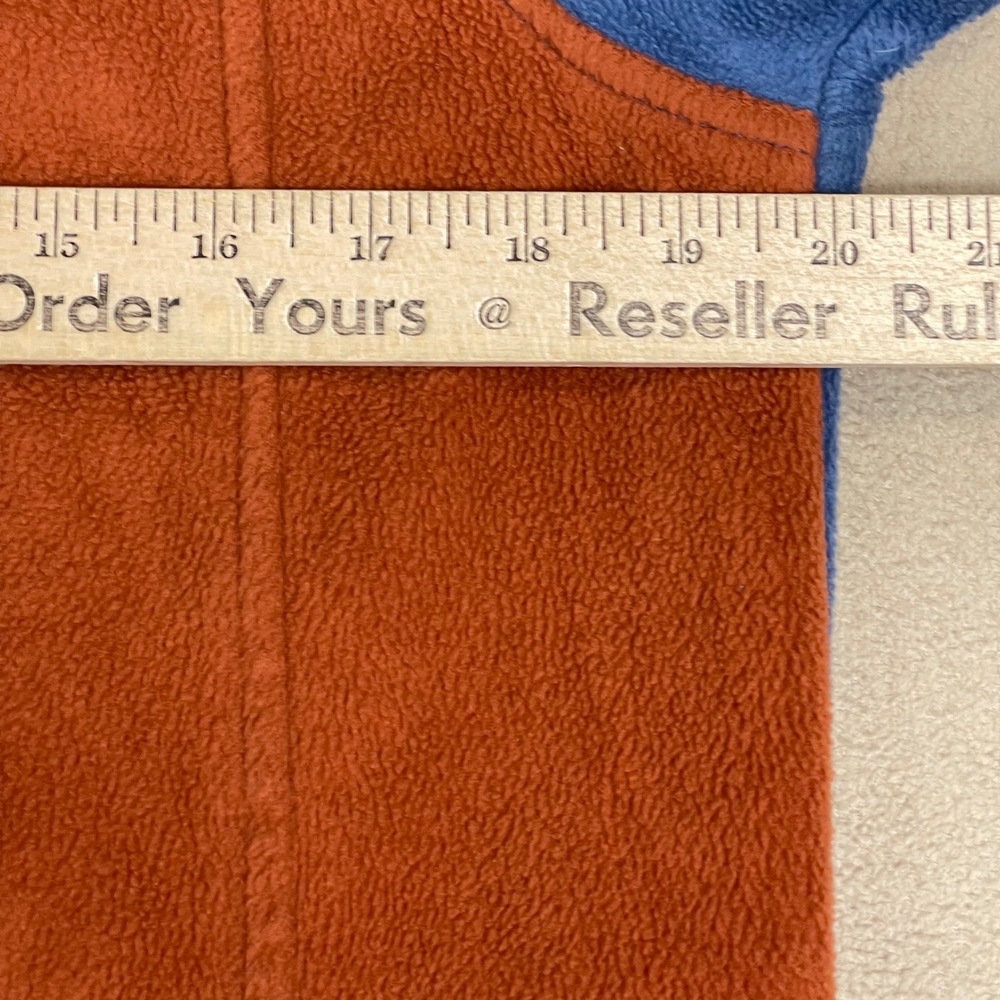 Columbia Fleece Jacket Full Zip Blue Orange Colorblock Youth XL Extra Large - Picture 6 of 10